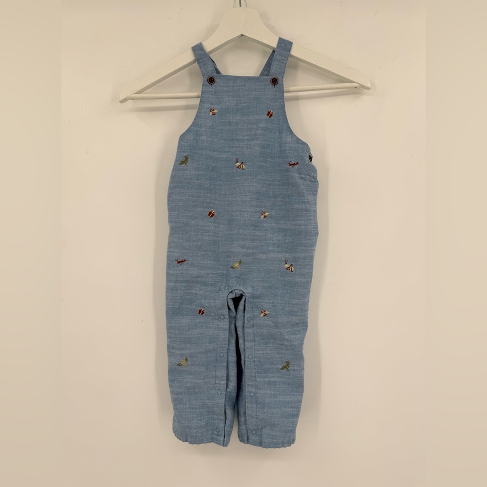 Janie and Jack Baby Button Bug Friends Cotton Coveralls - Picture 4 of 15